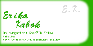 erika kabok business card